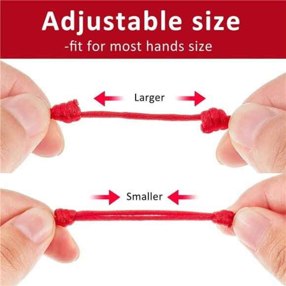 6 Pieces Red String Bracelets Kabbalah Red Cord Bracelet for Women - Picture 3 of 6